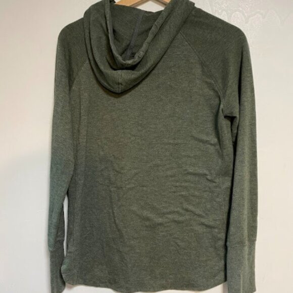 Shambhala Cowl Neck Women's Olive Green Pullover Hoodie Size XS - Picture 7 of 8